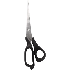 Изображение товара Ножницы детские STAFF Basic 210 мм, чёрные, ПВХ чехол с европодвесом, 235460