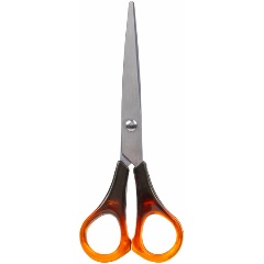 Изображение товара Ножницы детские STAFF "Basic" 160 мм, ручки под янтарь, ПВХ чехол с европодвесом, 236937