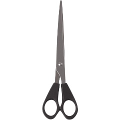 Изображение товара Ножницы детские STAFF "Basic", 180 мм, чёрные, ПВХ чехол с европодвесом, 236939