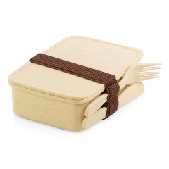 Изображение товара Ланч-бокс OASIS Meal 500 мл, 16.5х11.2 см, с приборами, бежевый (5-11298601)