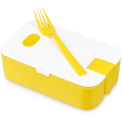 Изображение товара Ланч-бокс OASIS «Neo» 1 л, 19х11.9 см, с вилкой, пластик, желтый (828504)