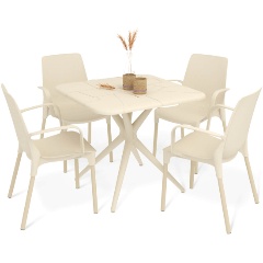 Изображение товара Обеденная группа SHEFFILTON SHT-DS202 бежевый/ваниль