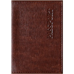 Изображение товара Обложка для паспорта СПЕЙС OfficeSpace "Бизнес" кожзам, коричневый