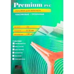 Изображение товара Обложки прозрачные пластиковые Office Kit А3 0.18 мм дымчатые 100 шт.