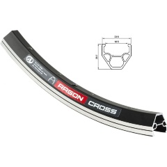 Изображение товара Обод велосипедный AUTHOR Argon X7 Cross, 28", двойной, инд. изн. (622х23.2/18.5х20.7 32отв.) спорт. черный, 8-36092011