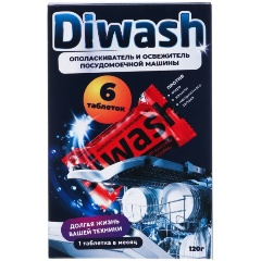 Изображение товара Очиститель для посудомоечных машин BIONIX DiWash, таблетки 6 шт