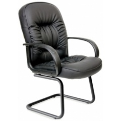 Изображение товара Офисное кресло Chairman 416V ЭКО черный глянец стильное и бюджетное