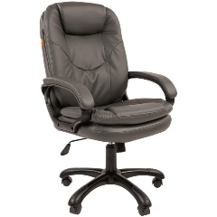 Изображение товара Кресло руководителя Chairman 668 Россия экопремиум серый (черный пластик)