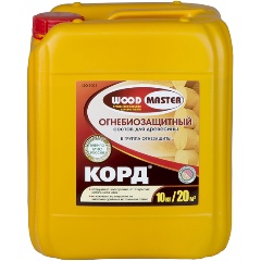 Изображение товара Огнебиозащитный состав для дерева Woodmaster Корд, с индикатором, 10 кг