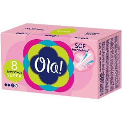 Изображение товара Тампоны OLA! SUPER Шелковистая поверхность, 8 шт