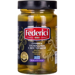 Изображение товара Оливки FEDERICI Халкидики с косточкой 300 г