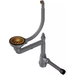 Изображение товара Арматура Omoikiri 4956615 для одночашевых моек с круглым переливом/ античная латунь