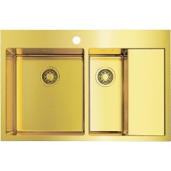 Изображение товара Кухонная мойка Omoikiri Akisame 78-2-LG-L из нержавеющей стали золото