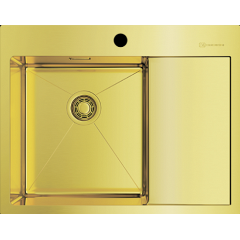 Изображение товара Кухонная мойка OMOIKIRI Akisame 65-LG-L 4973083 нерж.сталь/светлое золото, чаша слева