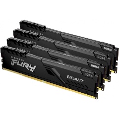 Изображение товара Оперативная память Kingston DDR4 32Gb (4x8Gb) 3200 MHz pc-25600 FURY Beast Black (KF432C16BBK4/32)