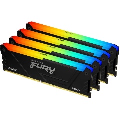 Изображение товара Оперативная память Kingston DIMM DDR4 128GB(4х32Gb) 3200Mhz CL16 FURY Beast RGB (KF432C16BB2AK4/128)