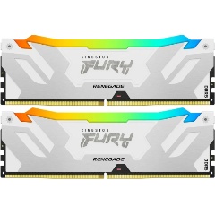Изображение товара Оперативная память KINGSTON FURY Renegade RGB White XMP 64Gb (2x32Gb) DDR5-6400 DIMM (KF564C32RWAK2-64)