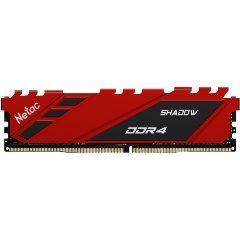 Изображение товара Оперативная память Netac DDR4 16Gb 2666MHz pc-21300 Netac Shadow Red (NTSDD4P26SP-16R)