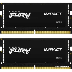 Изображение товара Оперативная память SODIMM Kingston DDR5 32Gb (2х16Gb) 6400MHz PC-51200 FURY Impact Black XMP CL38 1.35V (KF564S38IBK2-32)