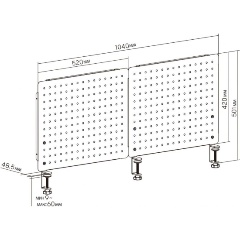 Изображение товара Органайзер Cactus CS-PEGB-LGYBK светло-серый/черный