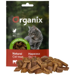 Изображение товара Лакомство для кошек Organix Говяжье вымя нарезка 30 г - натуральное угощение для всех возрастов