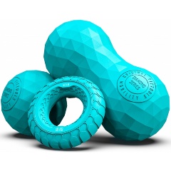 Изображение товара Набор ORIGINAL FIT.TOOLS из двух массажных мячей с кистевым эспандером бирюзовый