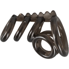 Изображение товара Дымчатая насадка ORION на пенис и мошонку с гребнем Penis Hodenring