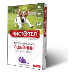 Изображение товара Ошейник от блох и клещей Чистотел Максимум, для собак, красный, 65 см