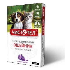 Изображение товара Ошейник от блох и клещей Юниор Чистотел Максимум, для щенков и котят, черный, 50 см