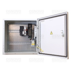 Изображение товара Уличный коммутатор OSNOVO OS-441(SW-60812/I) с PoE и оптоволоконными портами для уличных условий