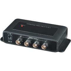 Изображение товара Распределитель видеосигнала SCT CD104 1 вход 4 выхода BNC DC питание