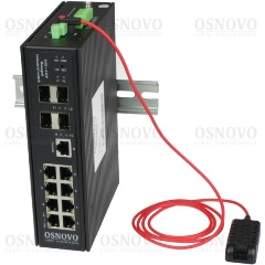 Изображение товара Промышленный управляемый (L2+) коммутатор OSNOVO SW-70804/ILS