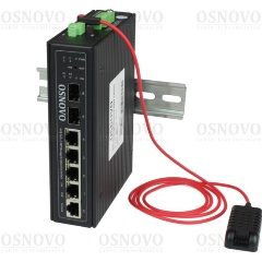 Изображение товара Промышленный управляемый (L2+) HiPoE коммутатор OSNOVO SW-80402/ILS (port 90W, 180W)