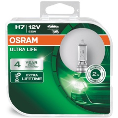 Изображение товара Автомобильная галогенная лампа OSRAM Ultra Life H7 55W PX26d комплект 2 шт