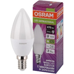 Изображение товара Светодиодная антибактериальная лампа OSRAM LCCLB40 5,5W/840 230VFR E14 470lm