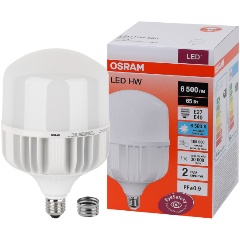 Изображение товара OSRAM LED HW 65W/865 230V E27/E40 6500lm 8X1 +адаптор