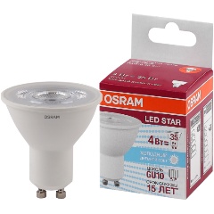 Изображение товара OSRAM LS PAR16 3536 4 Вт GU10 светодиодная лампа холодный свет 370 люмен