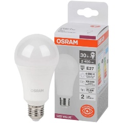 Изображение товара Энергосберегающая светодиодная лампа OSRAM LV CLA 250 30 Вт Е27 2400 люмен