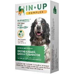 Изображение товара Капли от блох, клещей и гельминтов ИН-АП комплекс для собак 10-20 кг, 2 мл