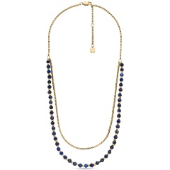 Изображение товара Элегантное ожерелье Fossil JA7247710 из нержавеющей стали с лазуритом