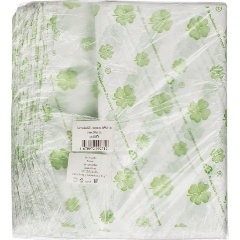 Изображение товара Пакет-майка ПНД белый с рисунком 15 мкм (29+14x55 см, 100 шт)