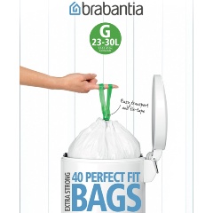 Изображение товара Пакет пластиковый Brabantia G 23-30л, 40шт, прочный и удобный для мусора