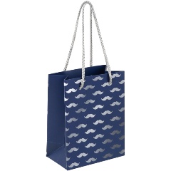 Изображение товара Подарочный пакет Золотая Сказка 11x6x15 см Ман Стайл фольга синий