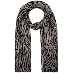 Изображение товара Женский палантин Henry Backer HB1950-77 из вискозы и хлопка серого цвета