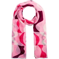 Изображение товара Женский палантин Henry Backer HB1953-63 из вискозы и хлопка 180х85 см розовый