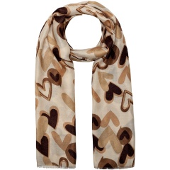 Изображение товара Женский бежевый палантин Henry Backer HB1957-61 из вискозы и хлопка 180х85 см