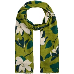 Изображение товара Женский палантин Henry Backer HB1958-65 из вискозы и хлопка, зеленый, 180x85 см