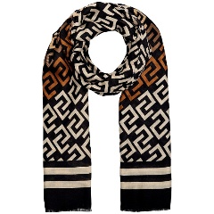 Изображение товара Женский палантин Henry Backer HB1965-62 из вискозы и хлопка бежевый