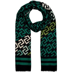 Изображение товара Женский палантин Henry Backer HB1965-65 из вискозы и хлопка, зеленый