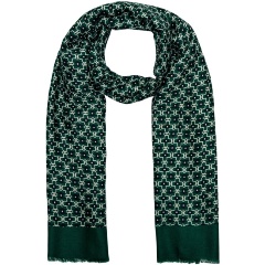 Изображение товара Женский палантин Henry Backer HB1974-65 из вискозы и хлопка зеленый